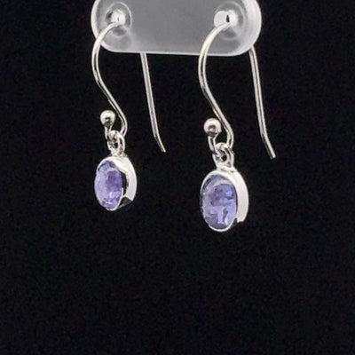 Sterling Silver Tanzanite Earrings