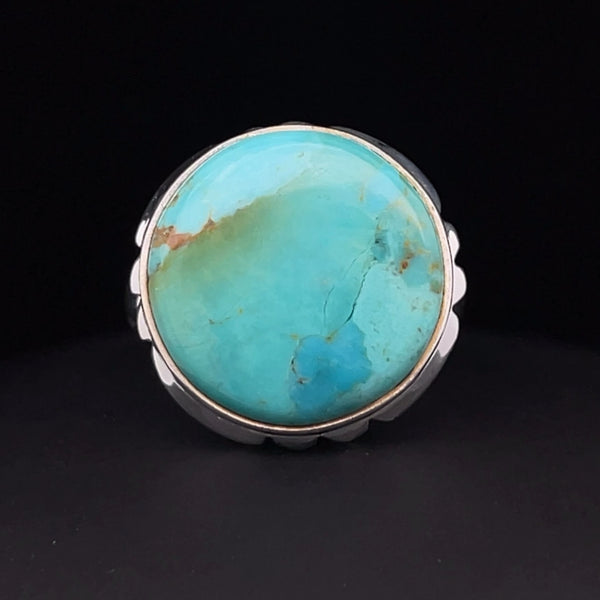 Sterling Silver Kingman Turquoise Ring Size 7