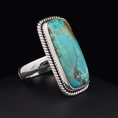Sterling Silver Kingman Turquoise Ring Size 6.5