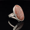 Sterling Silver Fossilized Dinosaur Bone Ring Size 7