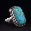 Sterling Silver Kingman Turquoise Ring Size 9