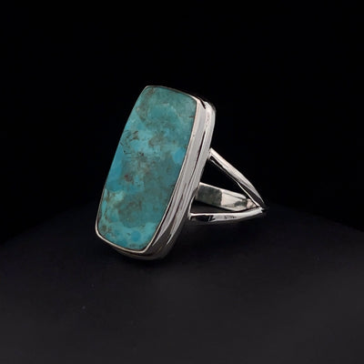 Sterling Silver Kingman Turquoise Ring Size 7