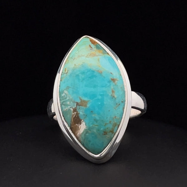 Sterling Silver Kingman Turquoise Ring Size 7