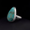 Sterling Silver Kingman Turquoise Ring Size 7