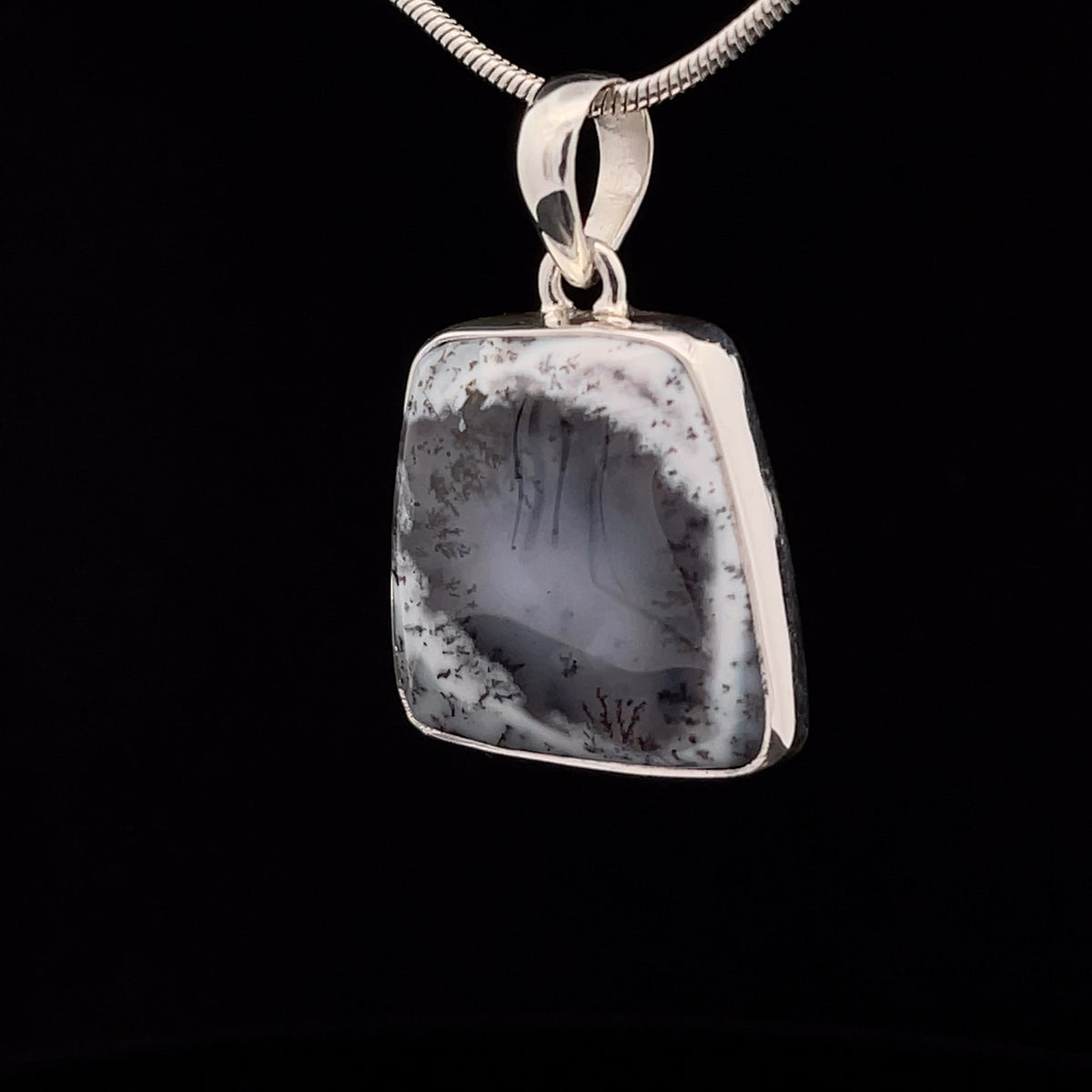 Sterling Silver Dendritic Opal Pendant
