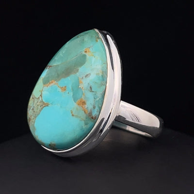 Sterling Silver Kingman Turquoise Ring Size 7