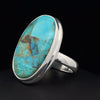 Sterling Silver Kingman Turquoise Ring Size 7