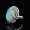 Sterling Silver Kingman Turquoise Ring Size 10