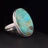 Sterling Silver Kingman Turquoise Ring Size 8