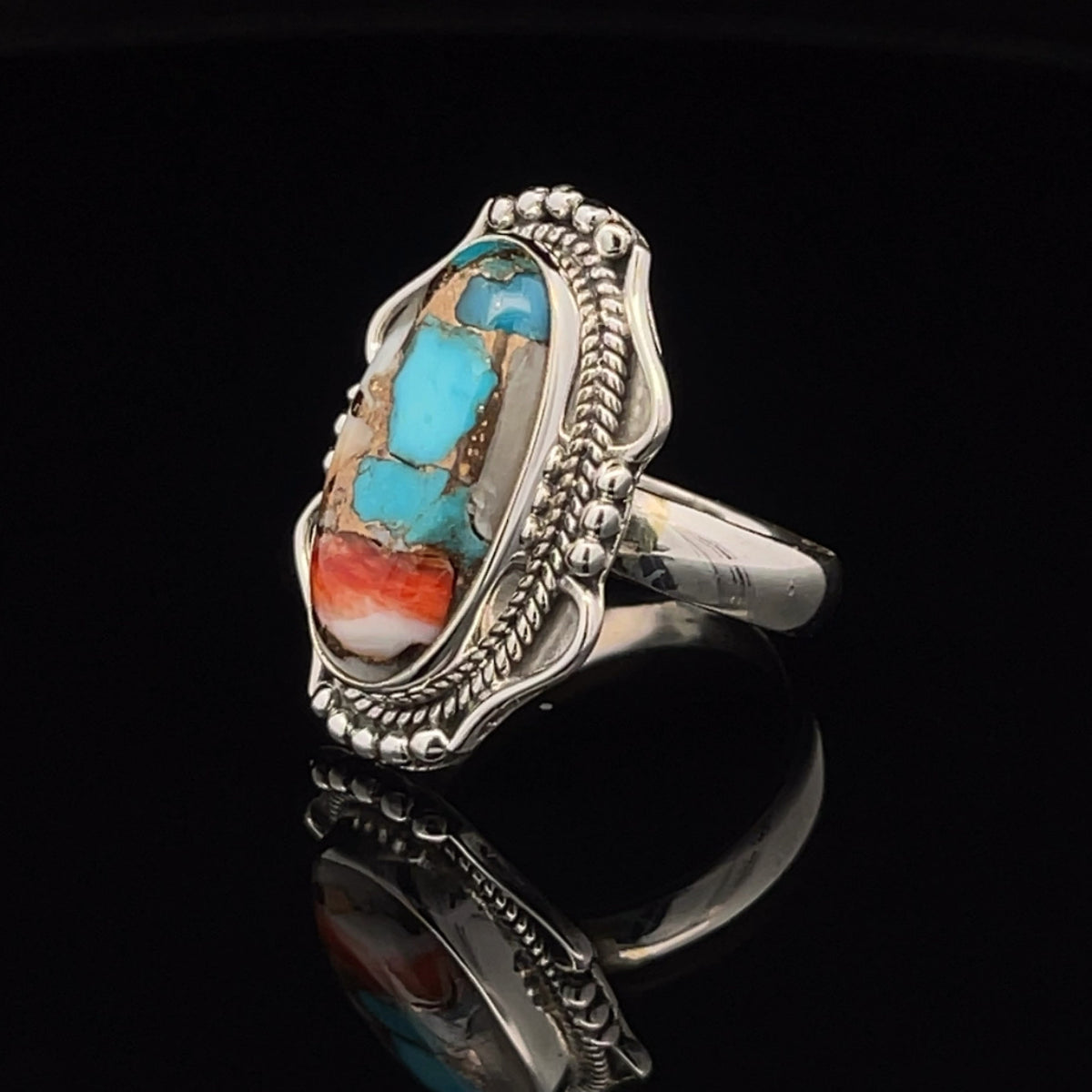 Sterling Silver Spiny Oyster Ring Size 6.5