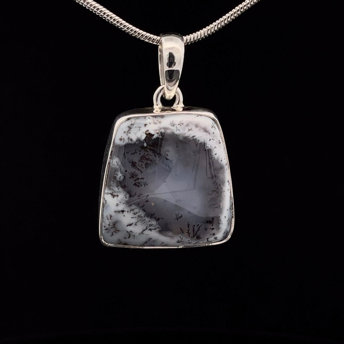 Sterling Silver Dendritic Opal Pendant