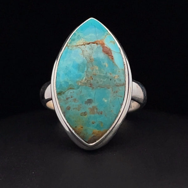 Sterling Silver Kingman Turquoise Ring Size 7