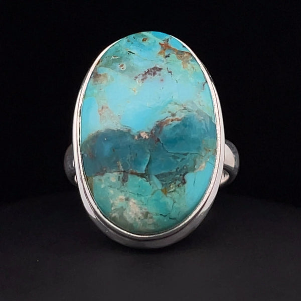 Sterling Silver Kingman Turquoise Ring Size 7