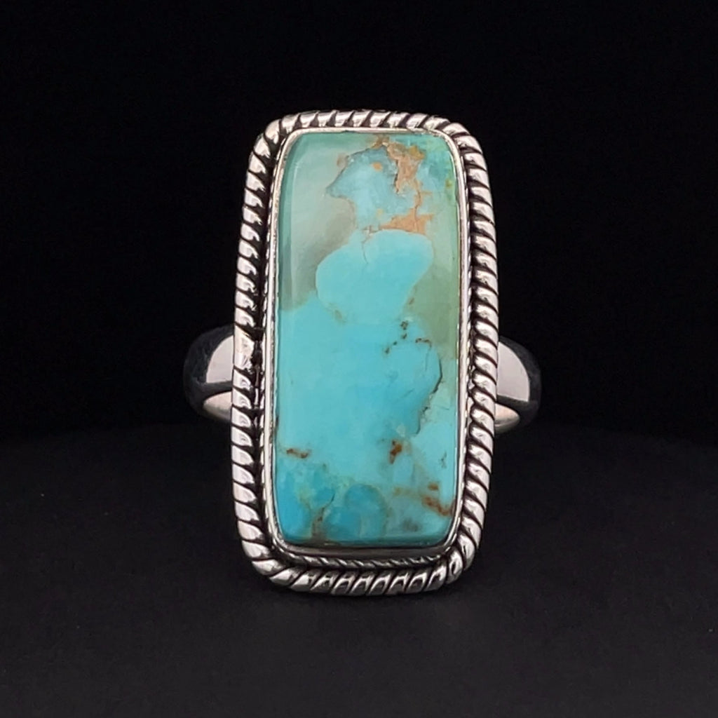 Sterling Silver Kingman Turquoise Ring Size 5.5