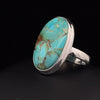 Sterling Silver Kingman Turquoise Ring Size 7