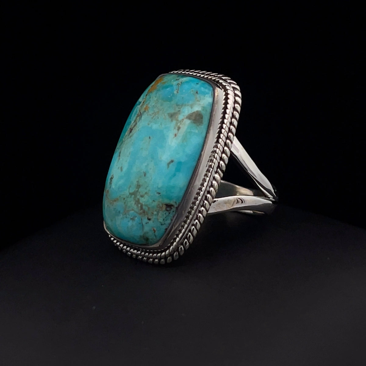 Sterling Silver Kingman Turquoise Ring Size 7