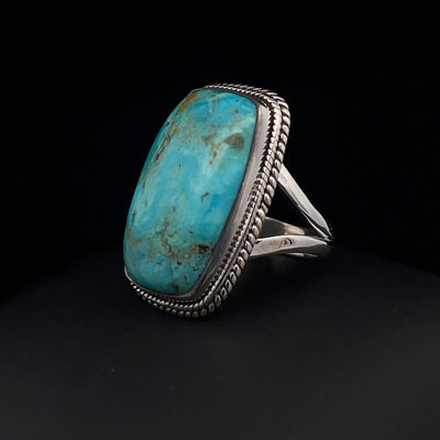 Sterling Silver Kingman Turquoise Ring Size 7