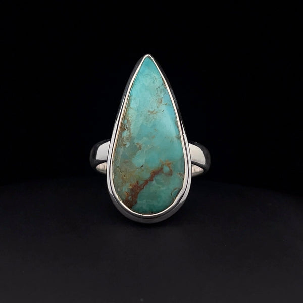 Sterling Silver Kingman Turquoise Ring Size 7