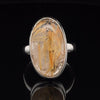 Sterling Silver Rutilated Quartz Ring Size 10