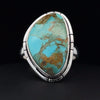 Sterling Silver Kingman Turquoise Ring Size 8