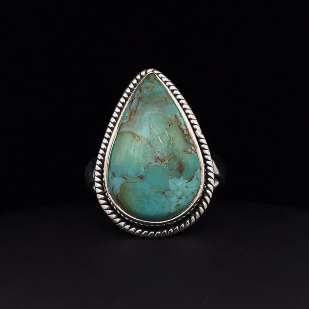 Sterling Silver Kingman Turquoise Ring Size 7
