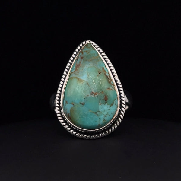 Sterling Silver Kingman Turquoise Ring Size 7