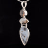 Sterling Silver Montana Agate and Smoky Quartz Pendant