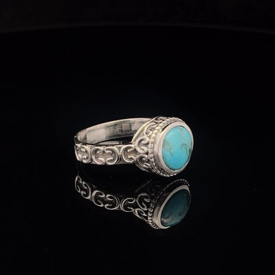 Sterling Silver Turquoise Ring Size 7