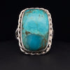 Sterling Silver Kingman Turquoise Ring Size 8