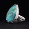 Sterling Silver Kingman Turquoise Ring Size 7