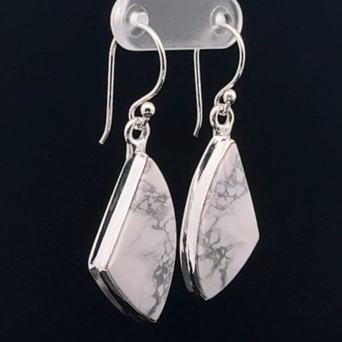 Sterling Silver Howlite Earrings