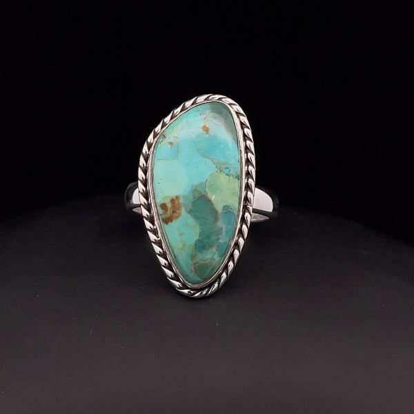 Sterling Silver Kingman Turquoise Ring Size 7