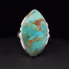 Sterling Silver Kingman Turquoise Ring Size 8