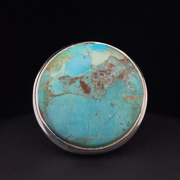 Sterling Silver Kingman Turquoise Ring Size 7