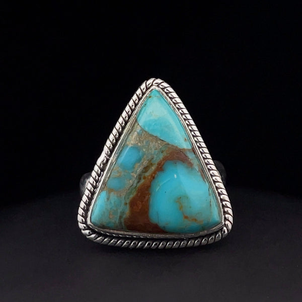 Sterling Silver Kingman Turquoise Ring Size 7