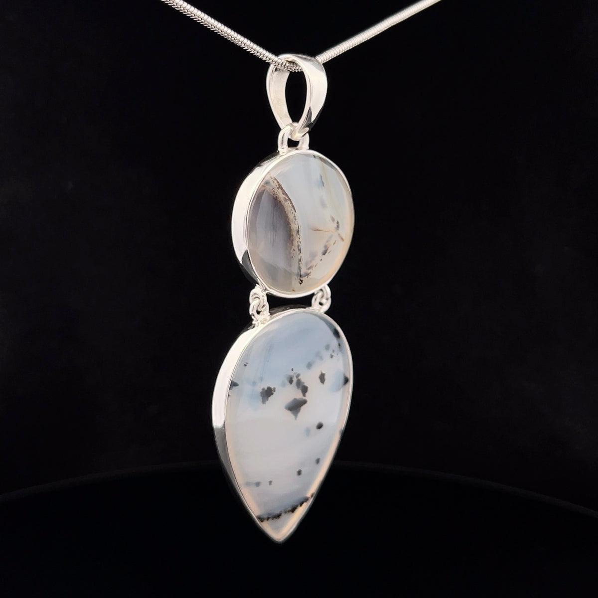 Sterling Silver Montana Agate Pendant