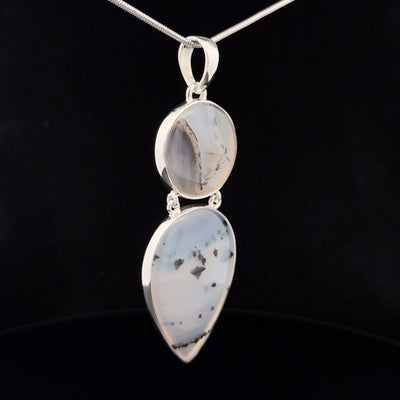 Sterling Silver Montana Agate Pendant