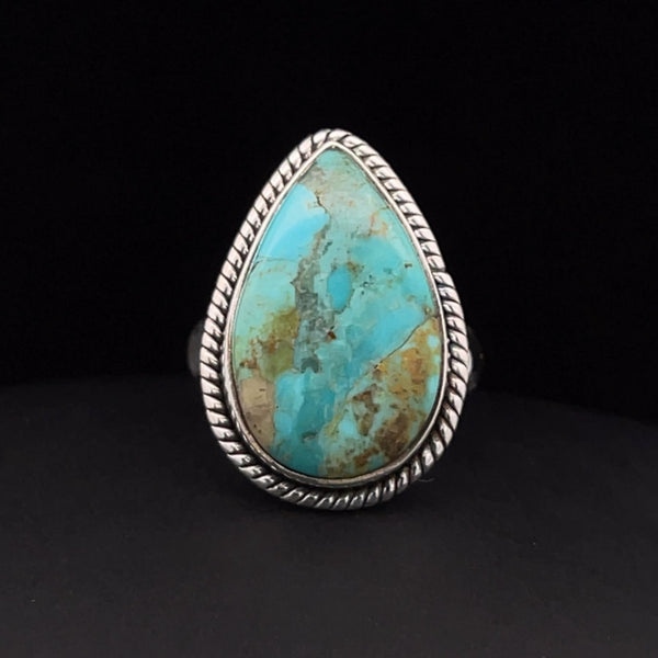 Sterling Silver Kingman Turquoise Ring Size 5.5