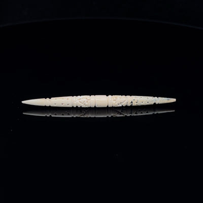 6g (4mm) Fossilized Mammoth Ivory Carved Septum Spike