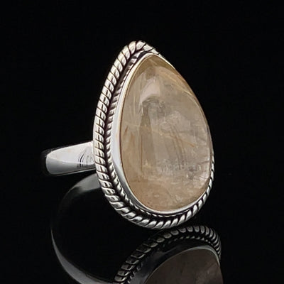 Sterling Silver Rutilated Quartz Ring Size 7