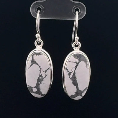 Sterling Silver Howlite Earrings