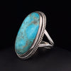 Sterling Silver Kingman Turquoise Ring Size 5