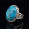 Sterling Silver Kingman Turquoise Ring Size 10