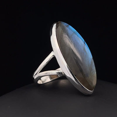Sterling Silver Labradorite Ring Size 9