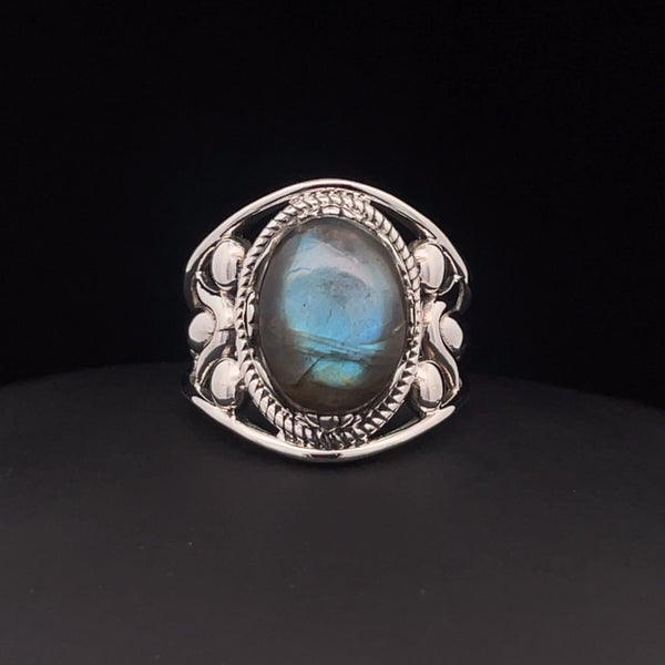 Sterling Silver Labradorite Ring Size 7