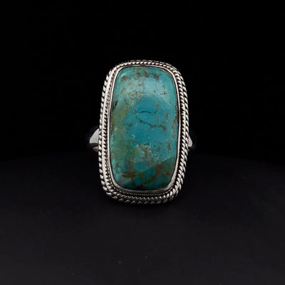 Sterling Silver Kingman Turquoise Ring Size 7
