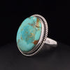 Sterling Silver Kingman Turquoise Ring Size 6.5