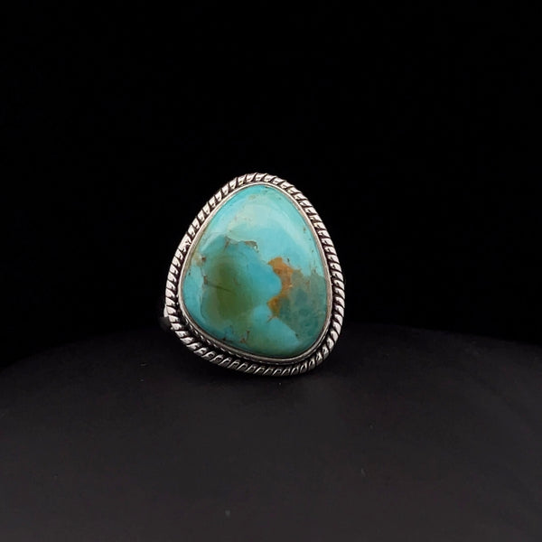 Sterling Silver Kingman Turquoise Ring Size 7