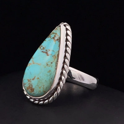 Sterling Silver Kingman Turquoise Ring Size 5.5