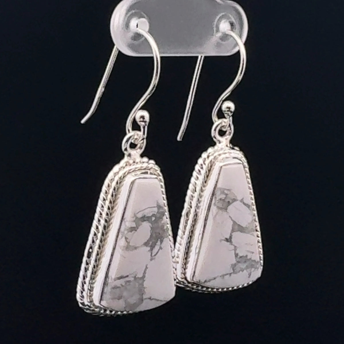 Sterling Silver Howlite Earrings